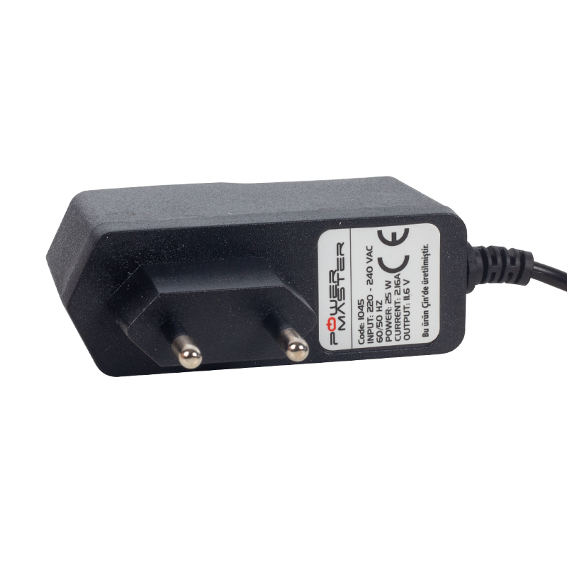 POWERMASTER PM-1045 11.6 VOLT - 2.16 AMPER 5.5*2.5 MM UÇLU PLASTİK KASA ADAPTÖR (VERIFONE YAZAR KASA POS CİHAZI)