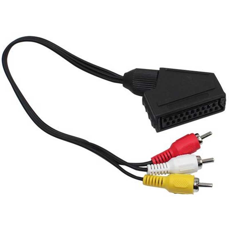 ELEKTROMER SCART ADAPTÖR DİŞİ/RCA ERKEK 20 CM KABLO