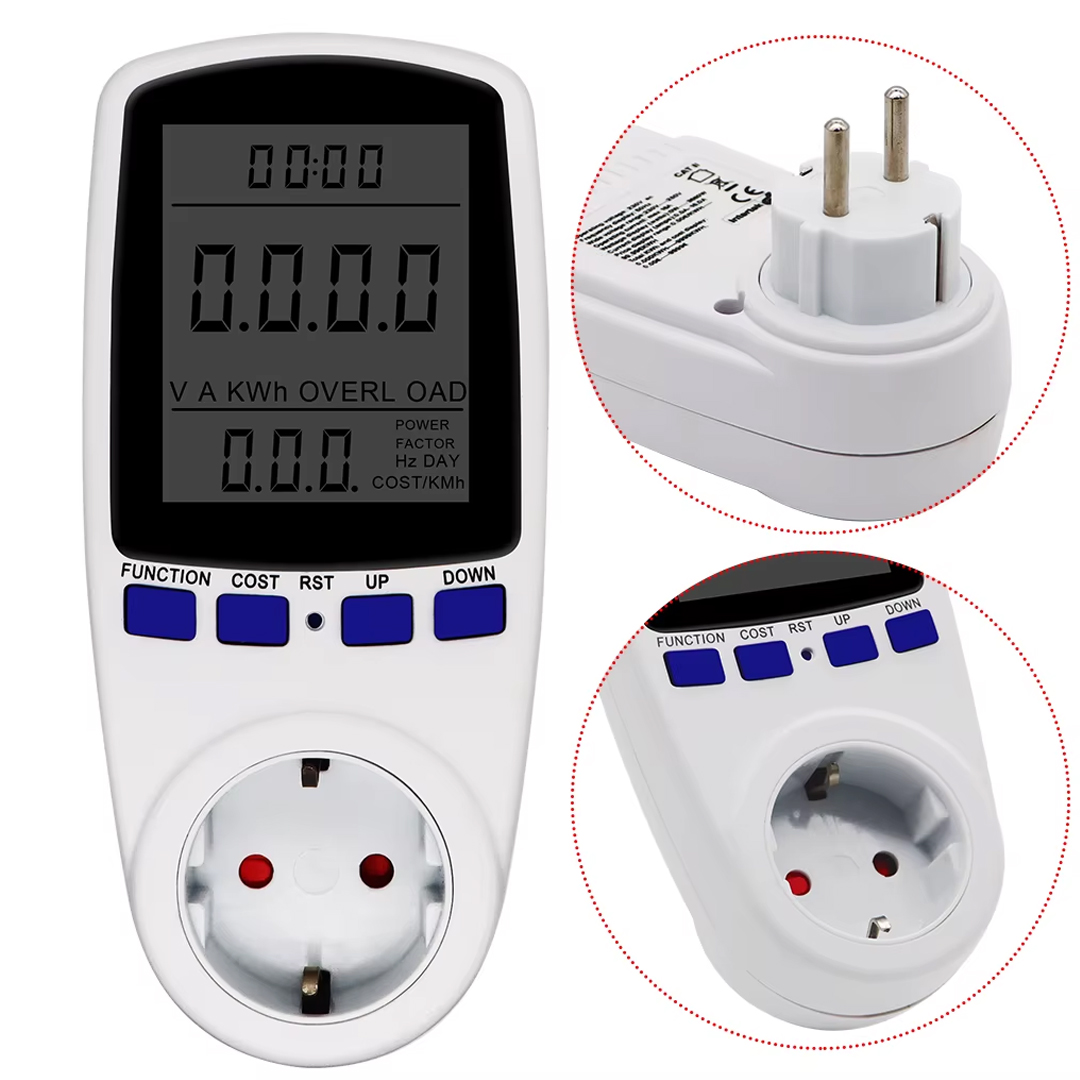POWERMASTER PM-001 DIGITAL WATTMETRE ELEKTRİK ÖLÇÜM CİHAZI (230V-3680W-MAX-16A)