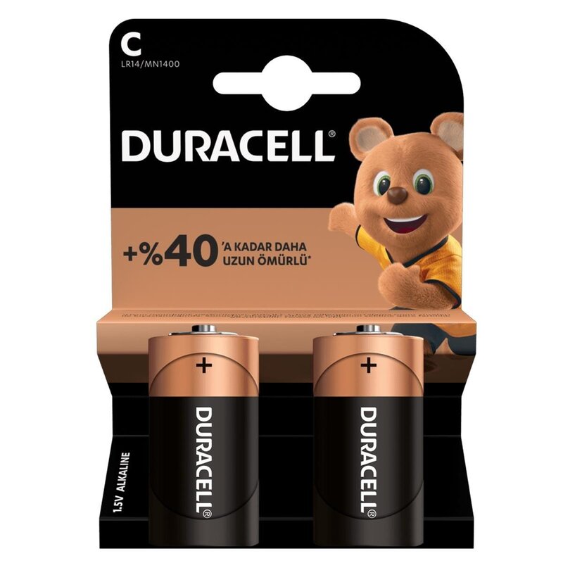 DURACELL LR14/MN1400 C ORTA BOY PİL (2Lİ PAKET)