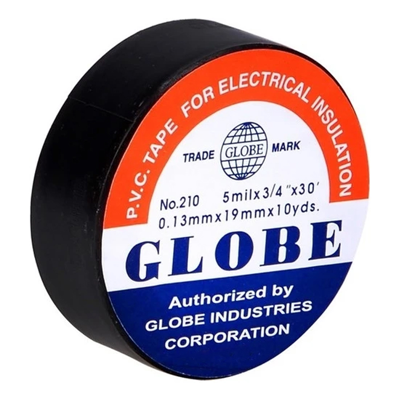 GLOBE 0.13MMX19 MM SİYAH İZOLE BANT (10LU PAKET)