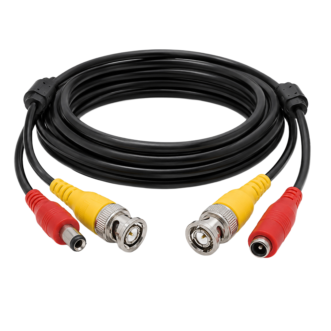 Powermaster PM-13816 BNC Video Ve Güç Kablosu 5 Metre Güvenlik Kamera Bağlantısı