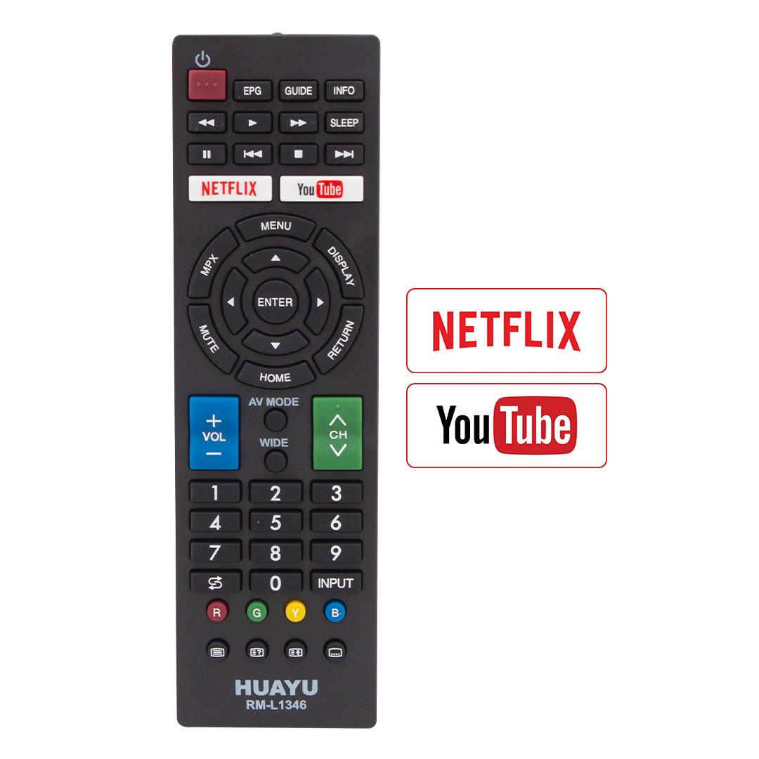 HUAYU KL SHARP RM-L1346 NETFLIX VE YOUTUBE TUŞLU BLİSTERLİ LCD LED TV KUMANDA