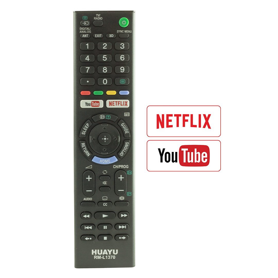 HUAYU KL RM-L1370 SONY YOUTUBE-NETFLIX TUŞLU LCD LED TV BLİSTERLİ KUMANDA * RMT-TX202P
