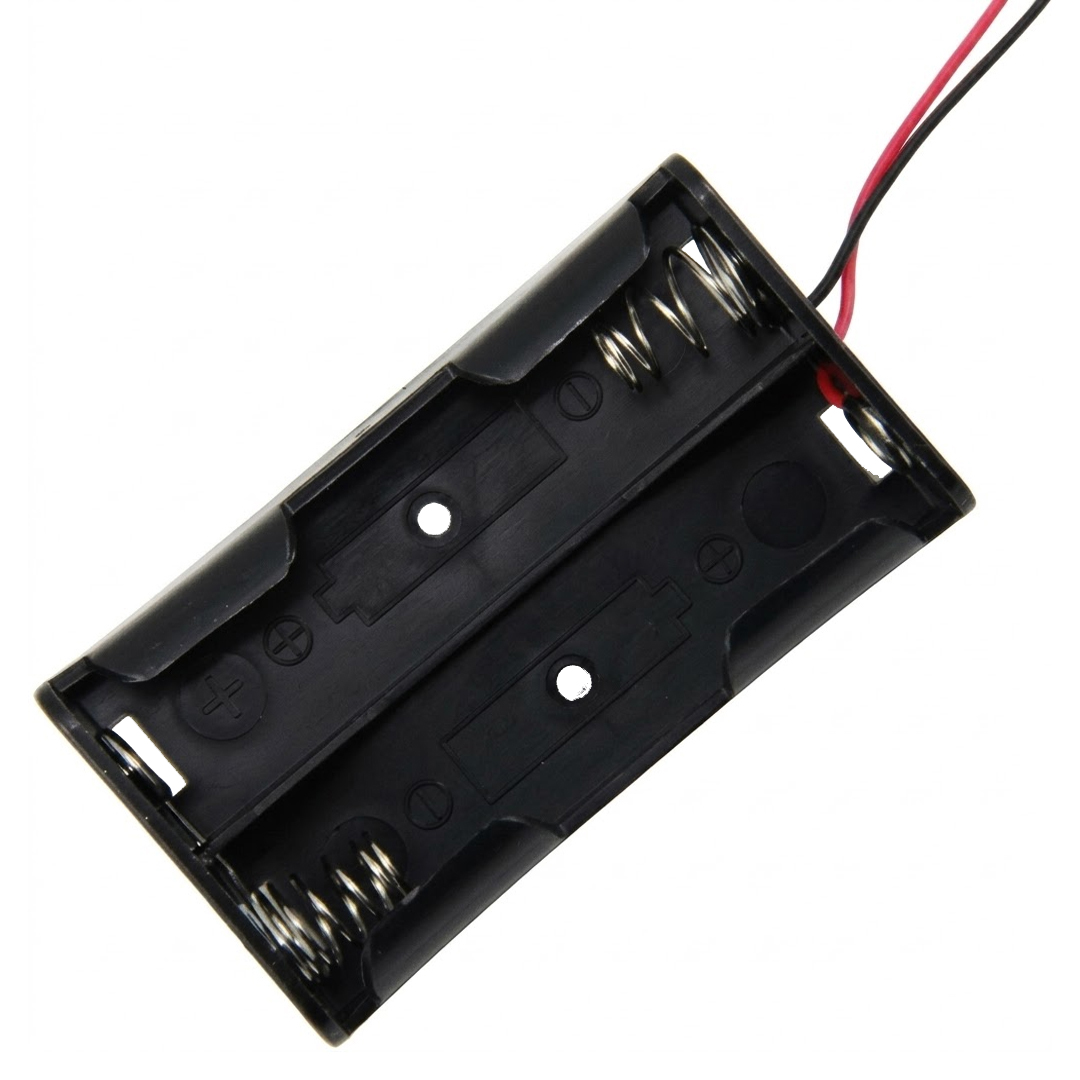 Powermaster PM-18650-2 Başlıklı 18650 Pil İçin Kablolu Zıt Yön İkili Pil Yuvası