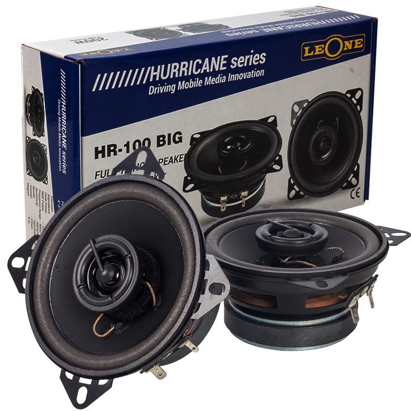 LEONE HR-100 BIG 10 CM METAL ÇERÇEVELİ 2Lİ TAKIM TWEETERLI OTO HOPARLÖR