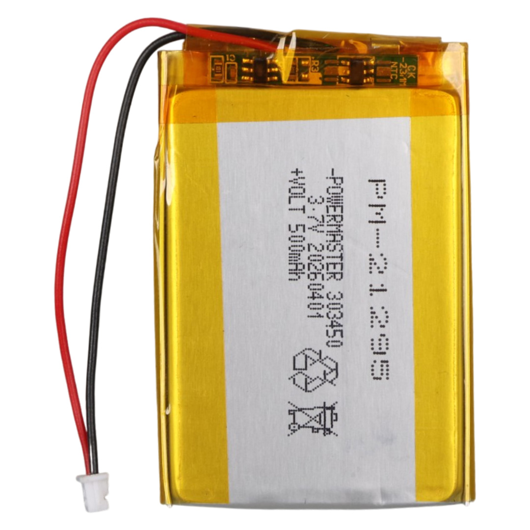 Powermaster PM-21295 3.7V 500Mah 303450 3.5Mm Soketli Lityum Polimer (Li-Po) Batarya Şarj Edilebilir Pil