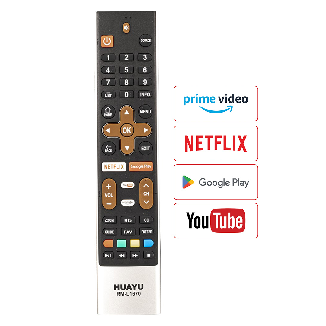 HUAYU KL SKYWORTH RM-L1670 NETFLIX-GOOGLE PLAY TUŞLU LCD LED TV KUMANDA