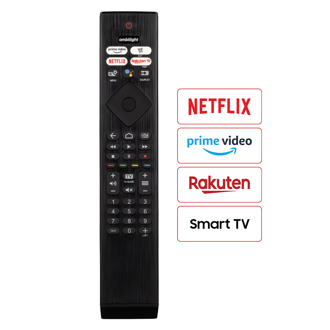 HUAYU KL PHILIPS PH-V4 NETFLIX-RAKUTEN TV-PRIME VIDEO TUŞLU SES KOMUTLU LCD LED TV KUMANDA