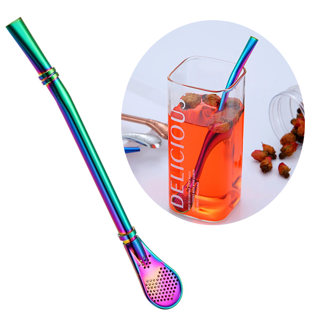 Sunup Paslanmaz Çelik Süzgeçli Pipet Kaşık