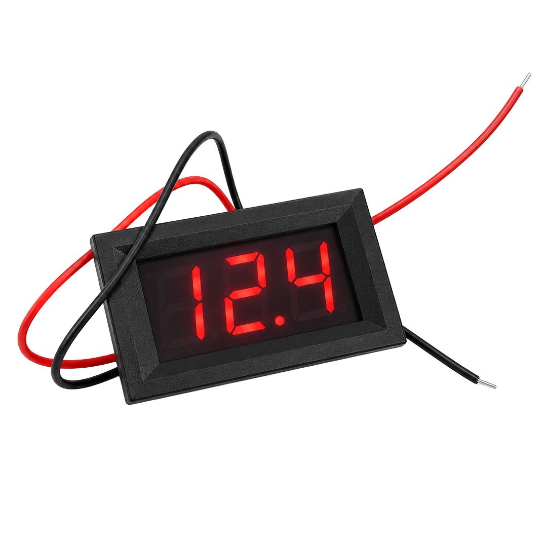 Weko CA-056-30V DC 4-30 Volt Dijital Kırmızı Ekranlı Voltmetre (3 Pin)