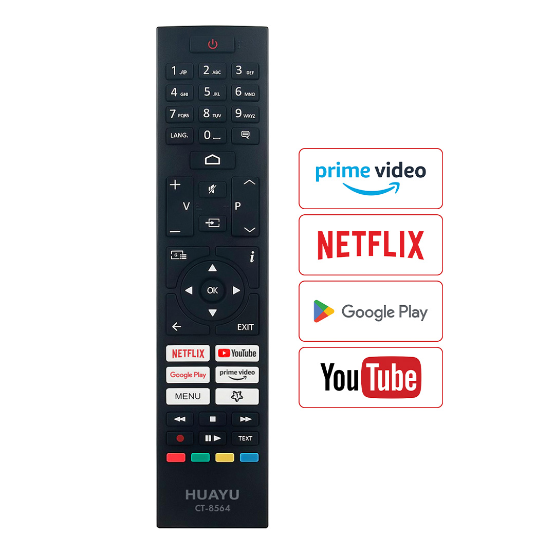 HUAYU KL TOSHIBA CT-8564 NETFLIX-YOUTUBE-PRIME VIDEO-GOOGLE PLAY TUŞLU LCD-LED TV KUMANDA