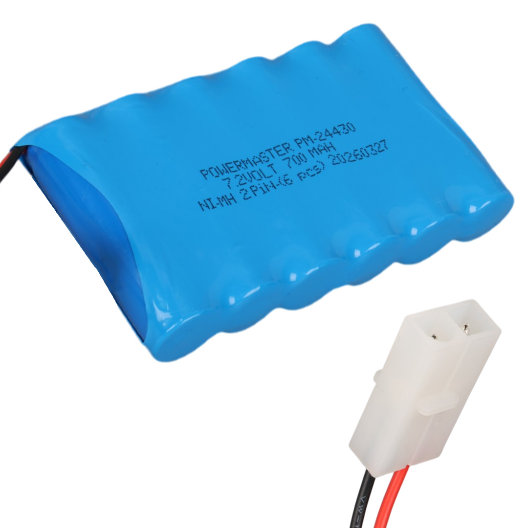 Powermaster PM-24430 7.2Volt 700Mah Ni-Mh 2 Pin Soketli 6'Lı Oyuncak Araba Pili 202105