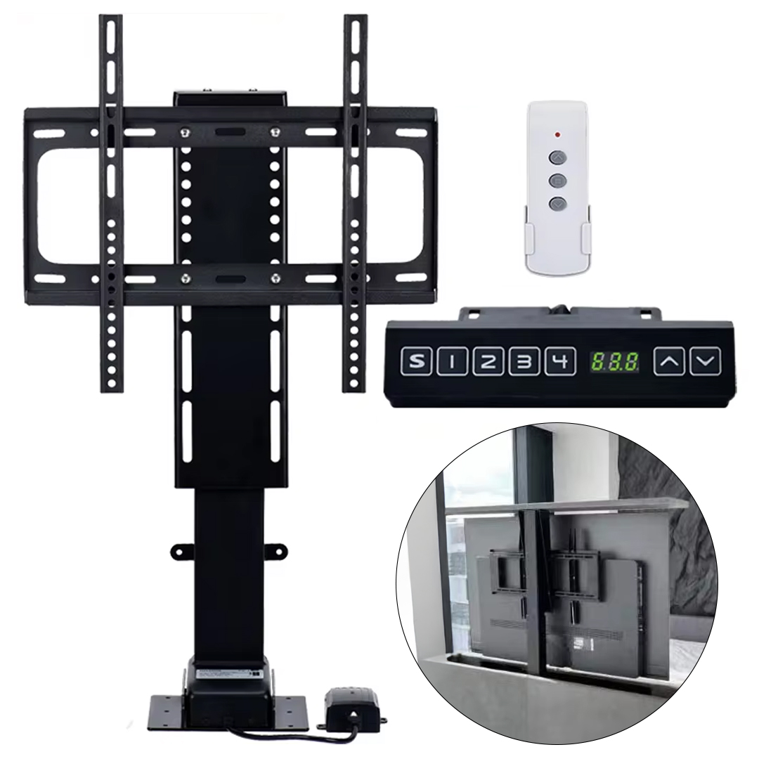 PowerMaster PM-24928 32'' - 57'' İnç Ayarlanabilir Yükseklik Uzaktan Kumandalı TV Kaldırma Lift Asansörü