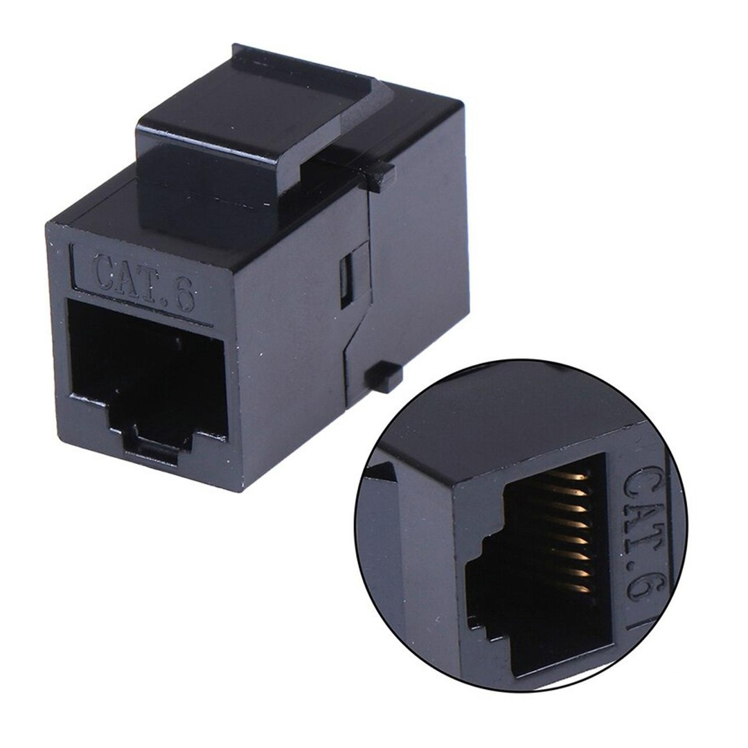 Powermaster PM-25454 RJ45 Cat6 Dişi/Dişi 8P-8C Ara Kaplin Coupler Adaptör Siyah