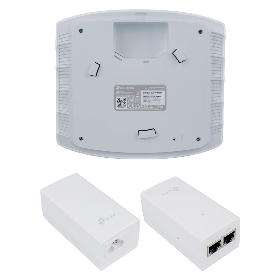 TP-LINK OMADA EAP225 AC1350 DUAL BAND WIFI 1XGBIT RJ45 450MBPS/2.4GHZ/867MBPS/5GHZ ACCESS POINT (POE ADAPTÖRÜ DAHİL)