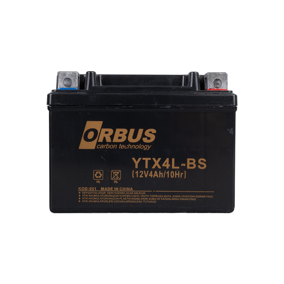 ORBUS YTX4L-BS 12V 4A MOTOSİKLET AKÜSÜ (114 X 66 X 88 MM) (1.6KG)