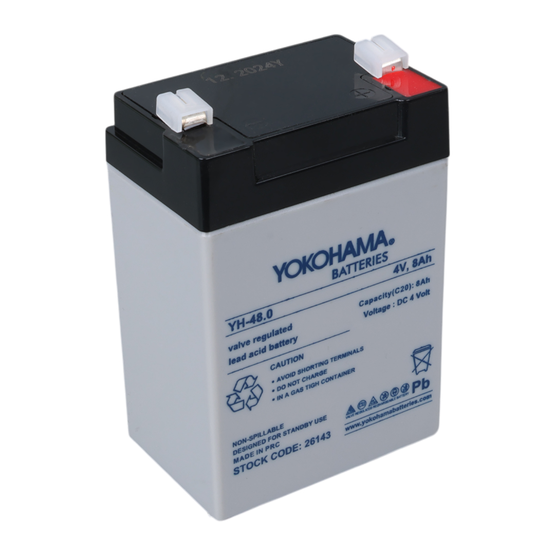 YOKOHAMA YH-48.0 4 VOLT - 8 AMPER KURU AKÜ (68 X 45 X 95 MM)