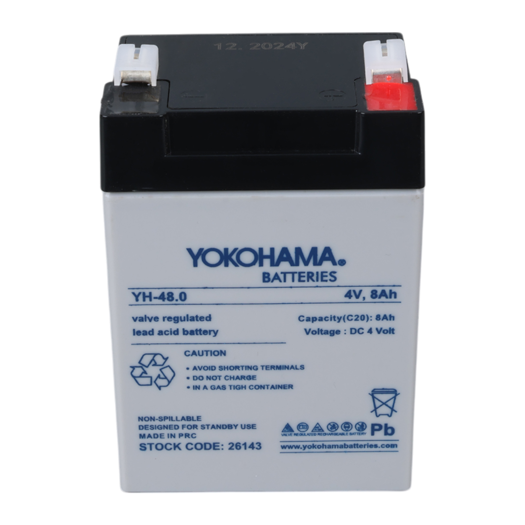 YOKOHAMA YH-48.0 4 VOLT - 8 AMPER KURU AKÜ (68 X 45 X 95 MM)