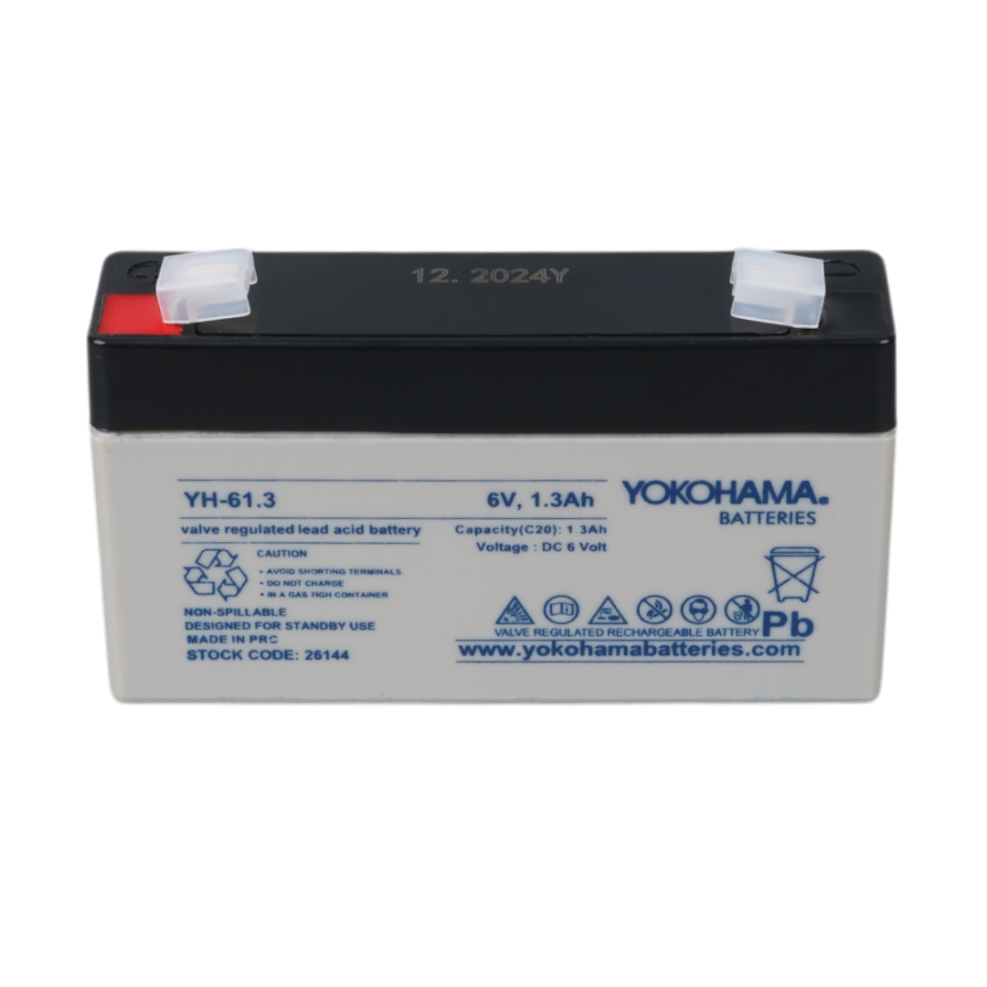 YOKOHAMA YH-61.3 6 VOLT - 1.3 AMPER AKÜ (98 X 25 X 52 MM)