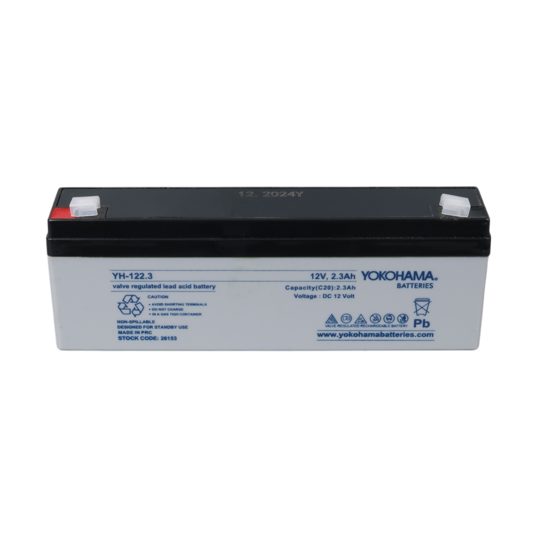 YOKOHAMA YH-122.3 12 VOLT - 2.3 AMPER YATIK UZUN AKÜ (176 X 61 X 33 MM)