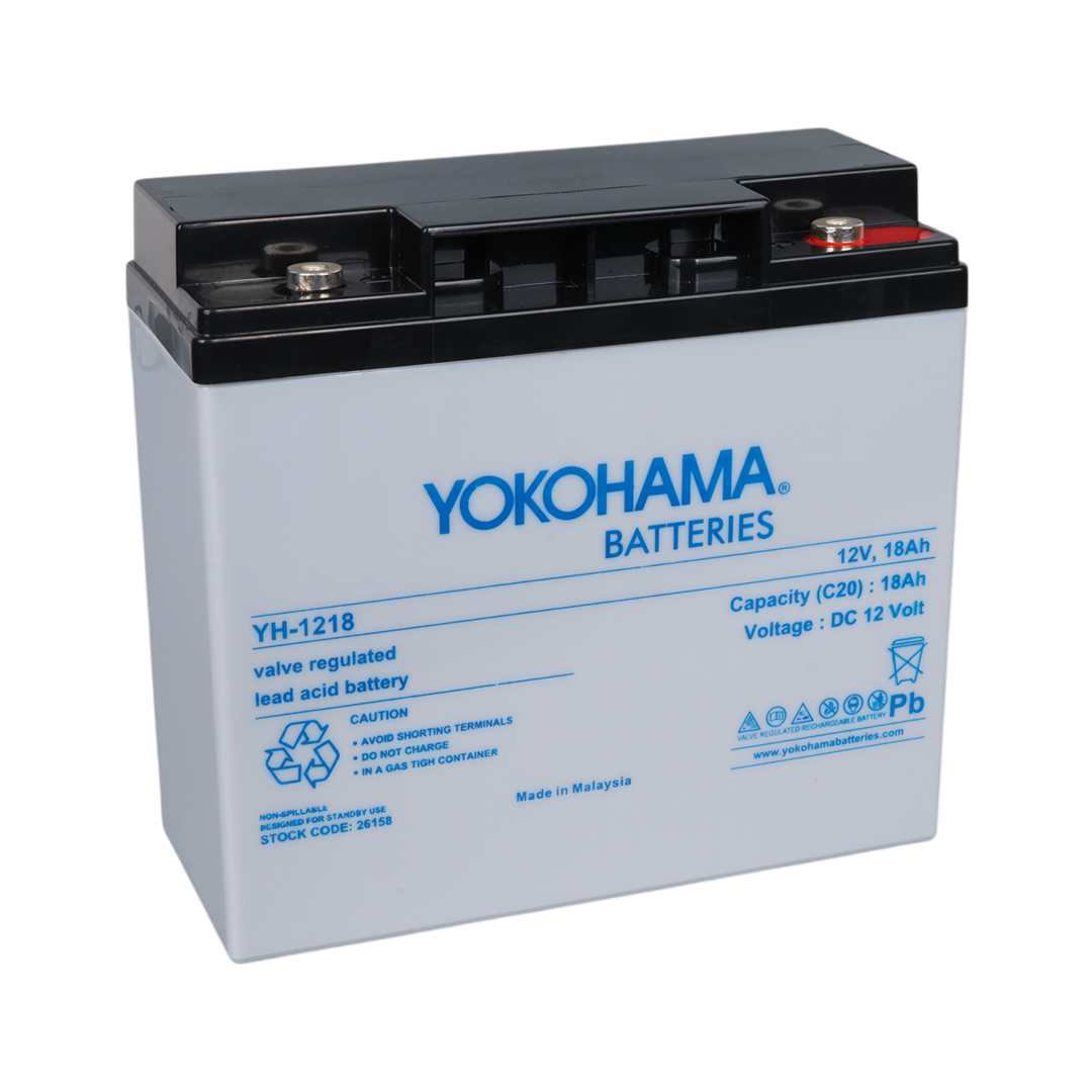 YOKOHAMA YH-1218 12 VOLT - 18 AMPER KURU AKÜ (181 X 76 X 167 MM)