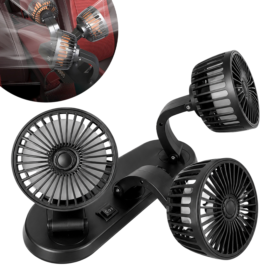 Powermaster FAN40 Araç İçi Vantilatör Fanı 12 Volt Çakmaklık Girişli 3 Başlıklı 360 Derece
