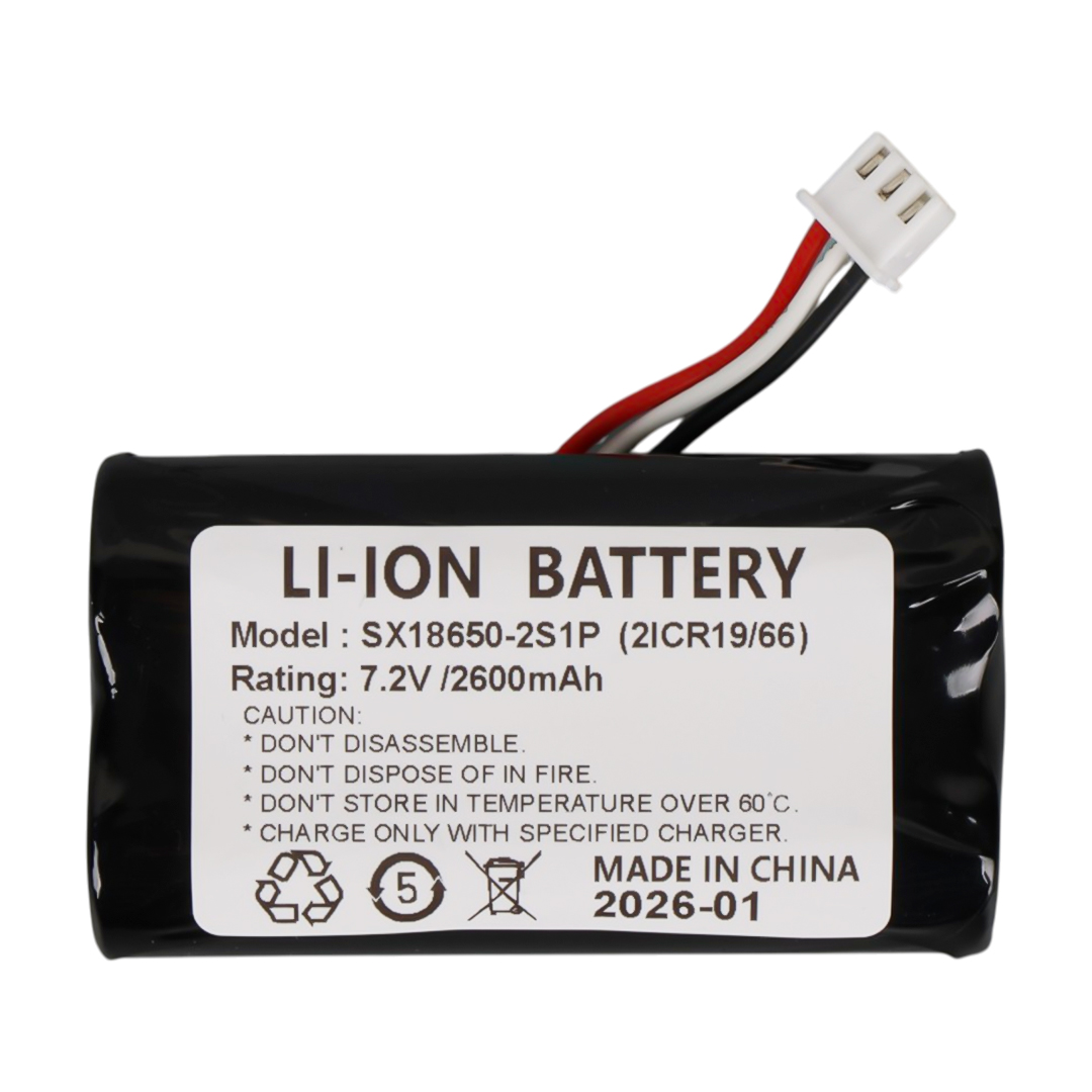 Verifone X990-X970 Uyumlu SX18650-2D1P (2ICR19/66) 7.2 Volt 2600 Mah Şarj Edilebilir Li-İon Pos Cihaz Pili