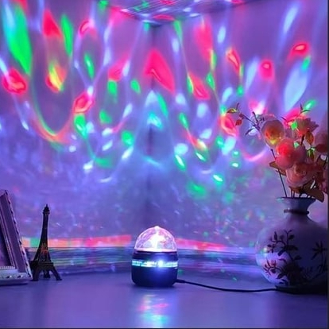 LEDX YQX-6888 MİNİ USBLİ 3W ŞARJLI SİHİRLİ RGB LED DİSKO TOPU