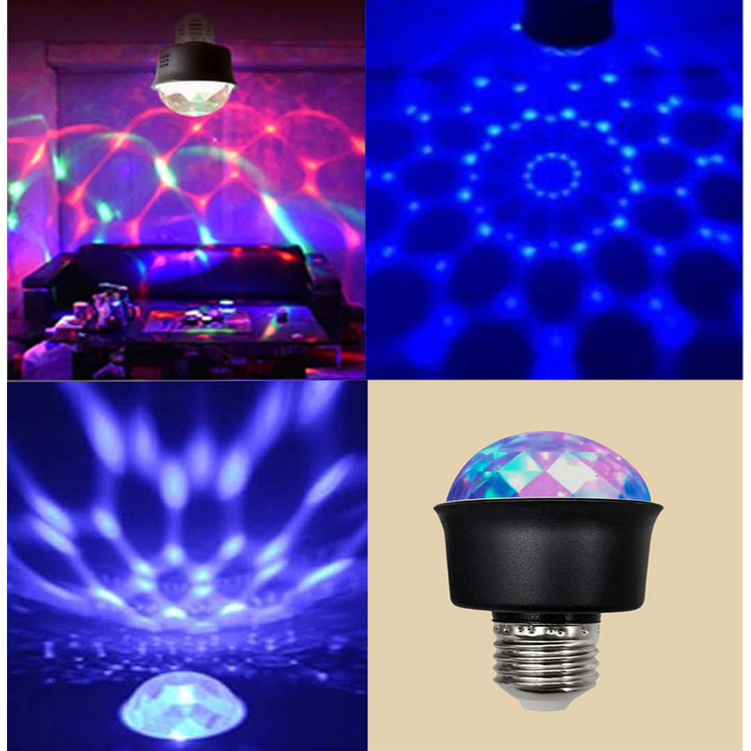 LEDX AL-KT6882 360 DERECE LED 3.3 WATT MİNİ E27 DUY RGB DİSKO LAMBA