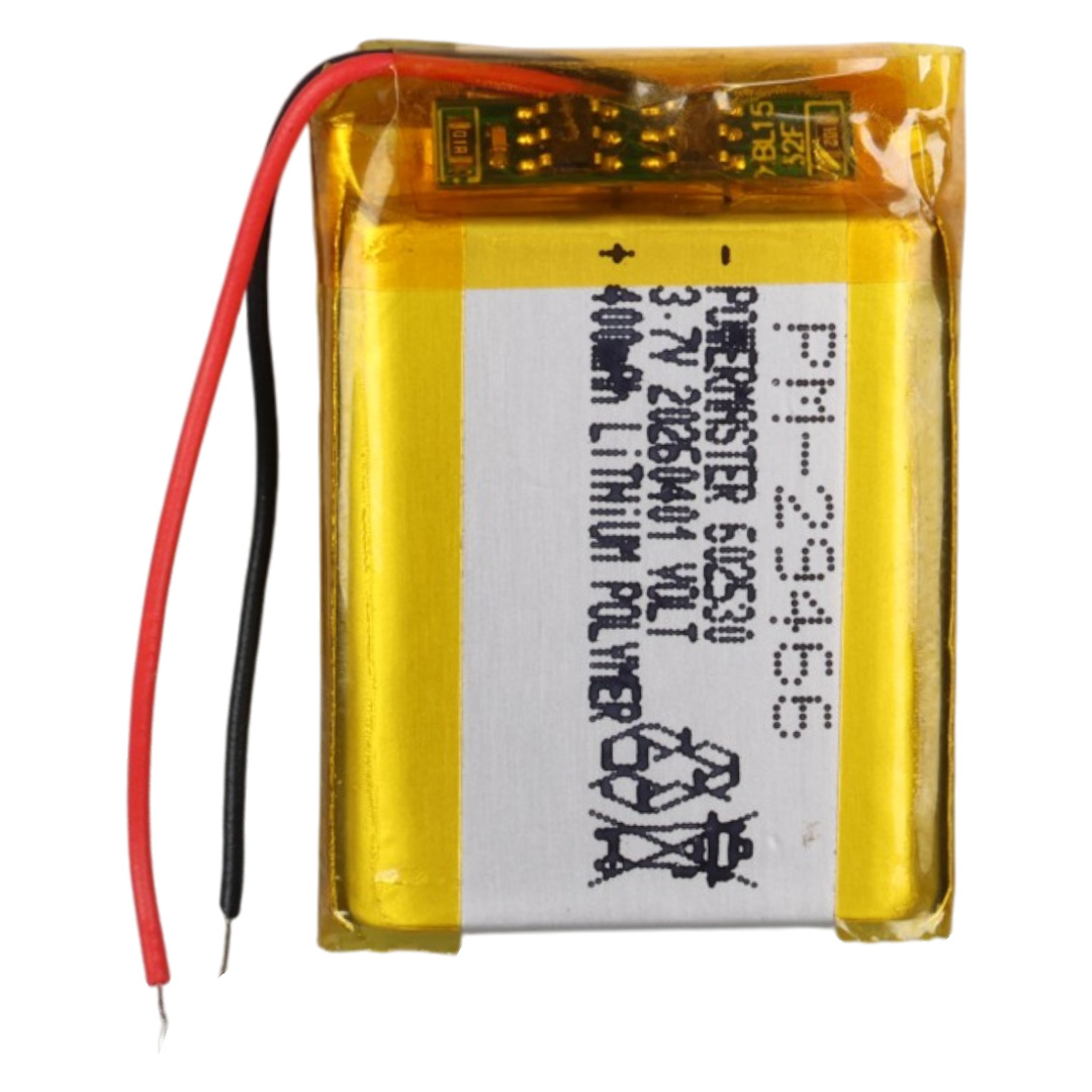 Powermaster PM-29466 3.7V 400Mah 602530 Soketsiz Lityum Polimer (Li-Po) Batarya Şarj Edilebilir Pil