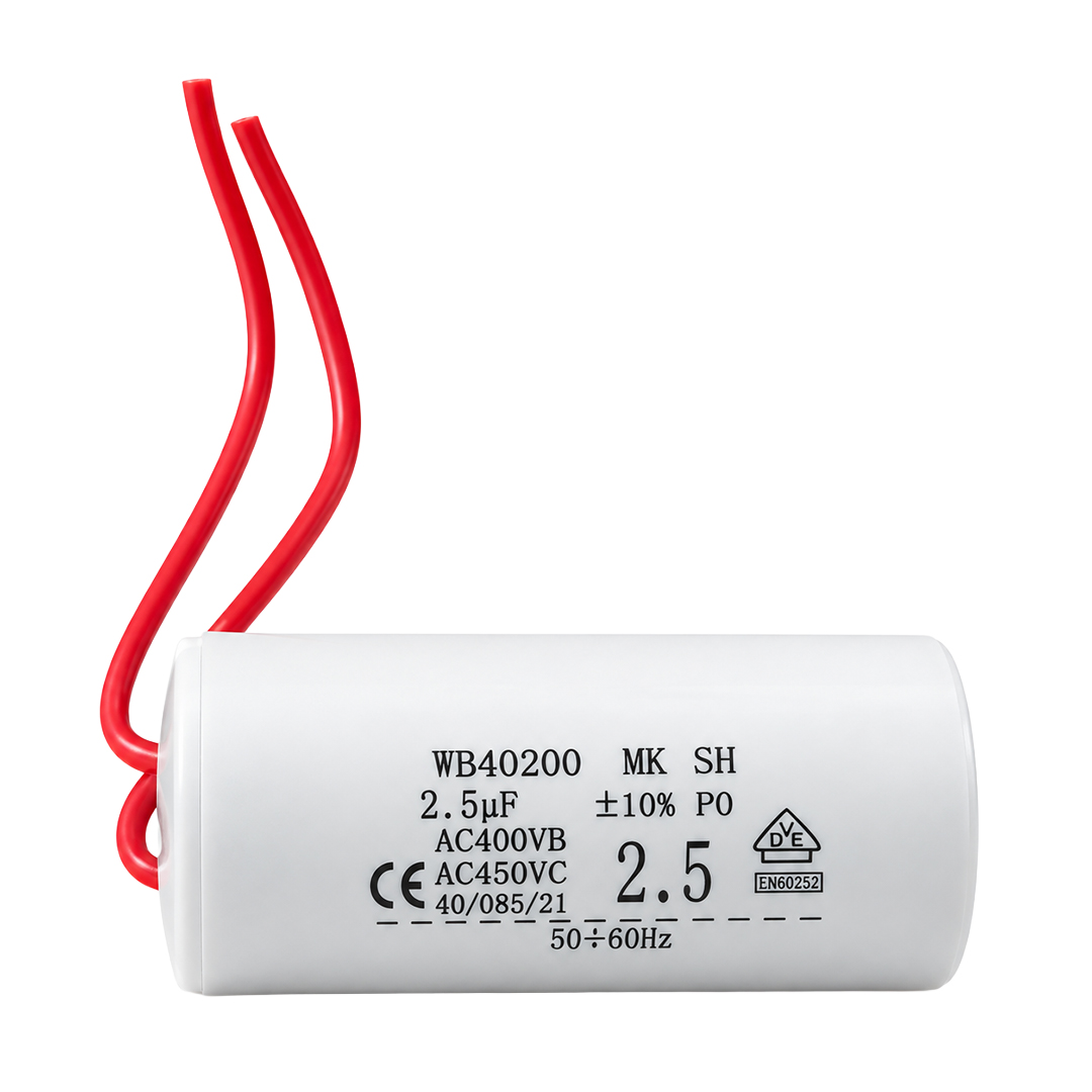 Powermaster WB40200 2.5 uF 400V/450V AC Kablolu Motor Daimi Çalışma Kapasitörü (Kondansatör)