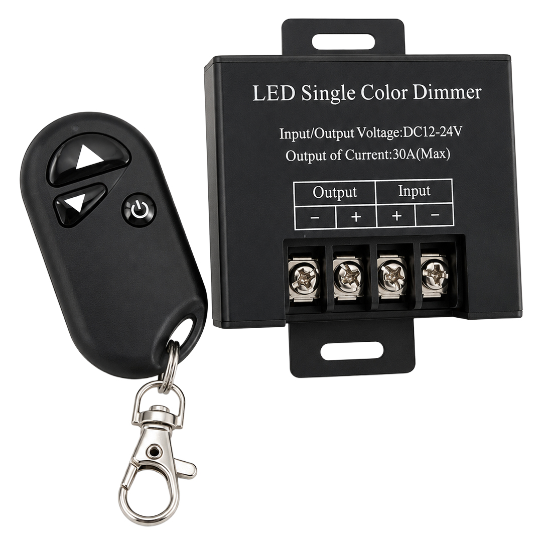 Powermaster PM-37845 12V-24V 30A Tek Renk Şerit LED Dimmer RF Uzaktan Kumandalı Kontrol Cihazı