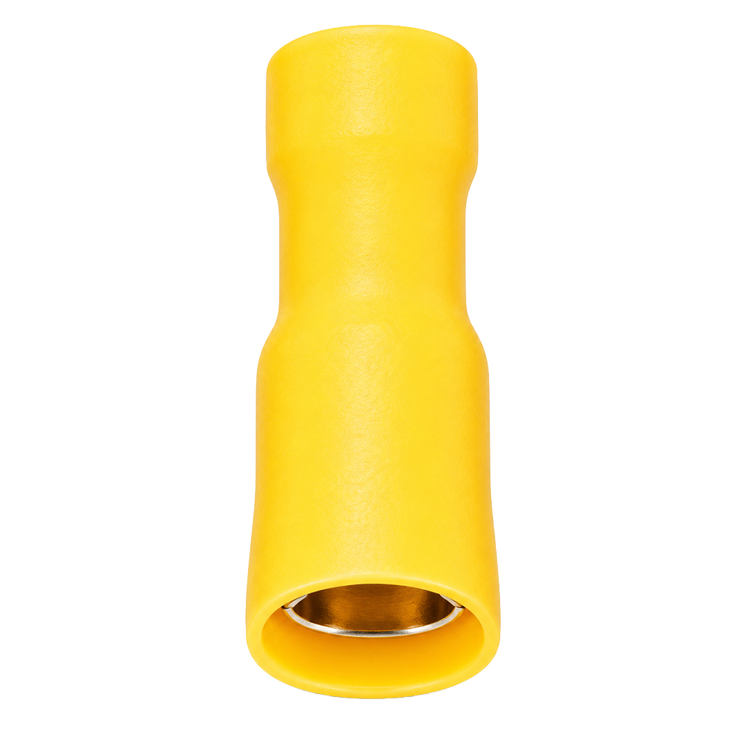 PowerMaster PM-39074 4-6mm2 Kesit 25x8x7mm Soket Sarı İzoleli Kablo Pabucu (100'lü Paket)