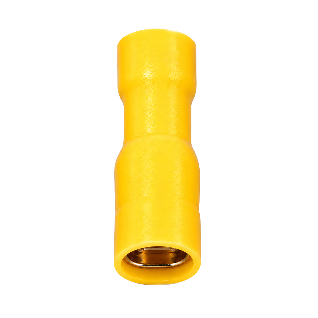 PowerMaster PM-39075 4-6mm2 Kesit 25x8x8mm Soket Sarı İzoleli Kablo Pabucu (100'lü Paket)