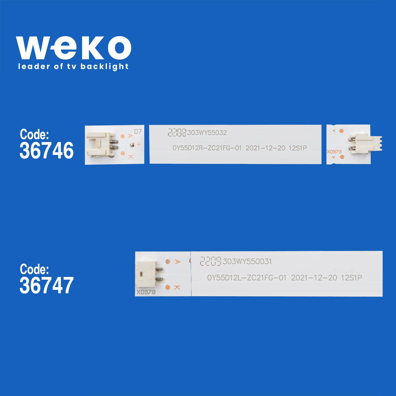 WKSET-5917 36746X6 36747X6 0Y55D12L/R-ZC21FG-01 12 ADET LED BAR