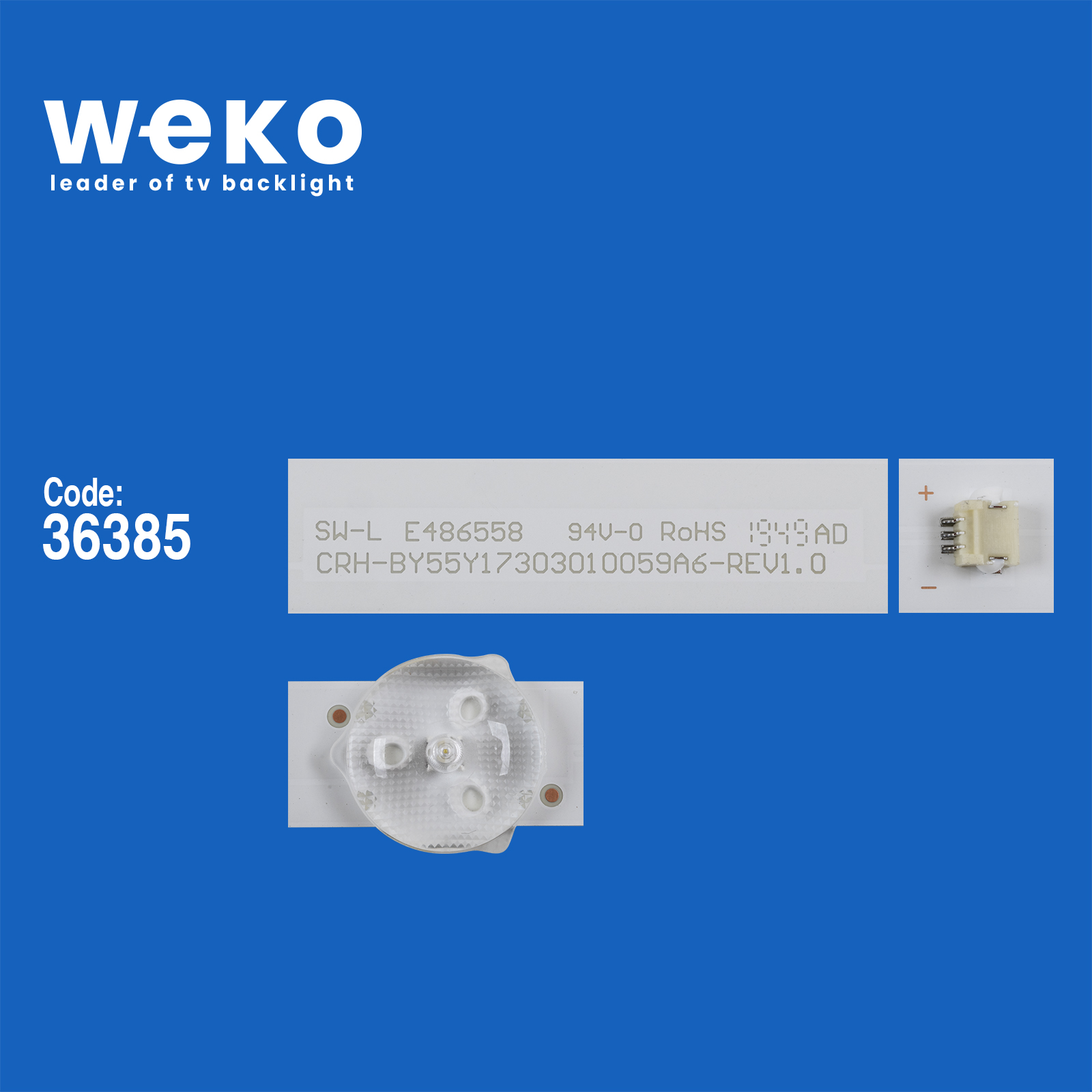 WKSET-6197 36385X10 CRH-BY55Y17303010059A6-REV1.0 10 ADET LED BAR