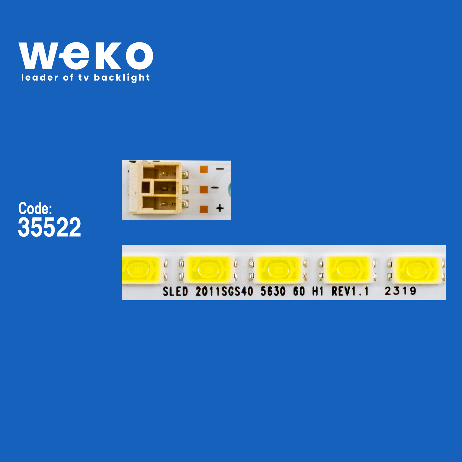 WKSET-6234 35522X2 40INCH-L1S-60 - G1GE-400SM0-R6 2 ADET LED BAR (60LED)