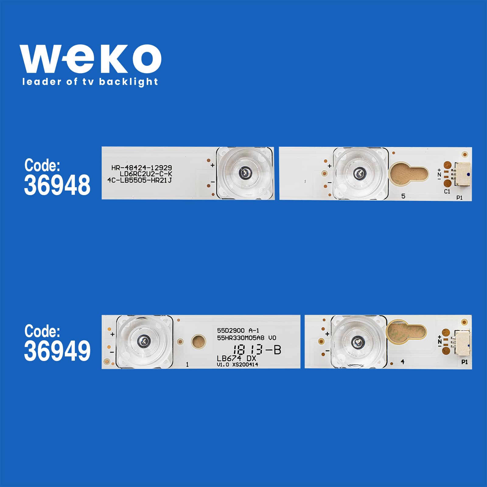 WKSET-6246 36948X4 36949X4 TOT_55D2900_4X4+4X5_3030C_D6T-2D1_A/B 8 ADET LED BAR