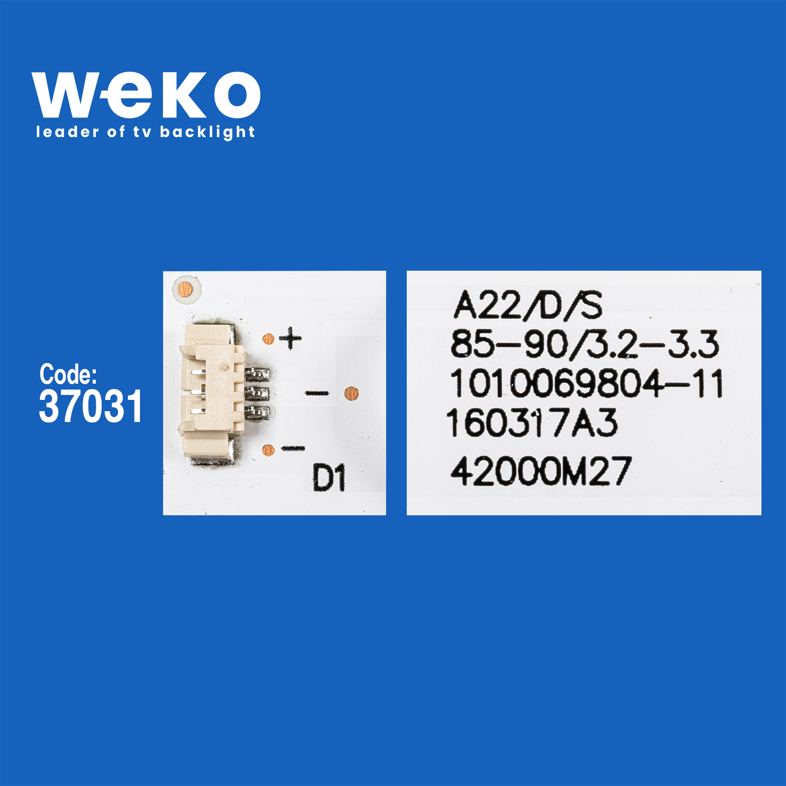 WKSET-6298 37031X4 LED42D15-01 (C) 3034201520V 4 ADET LED BAR