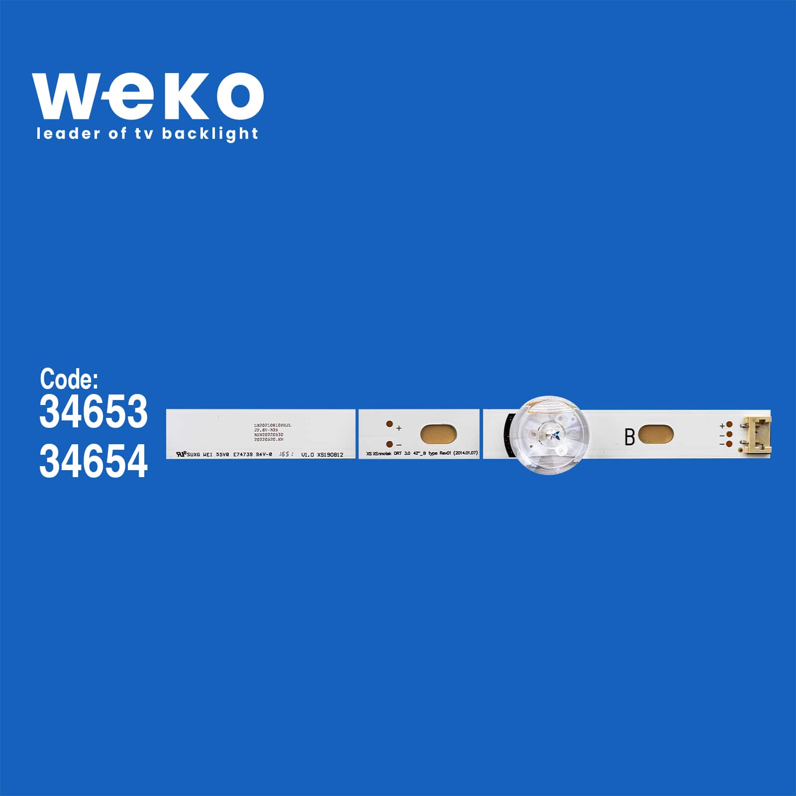 WKSET-6348 34653X4 34654X4 LG INNOTEK DRT3.0 42_A/B TYPE 82,5 CM BİRLEŞTİRİLMİŞ LED KODU 4 ADET LED BAR