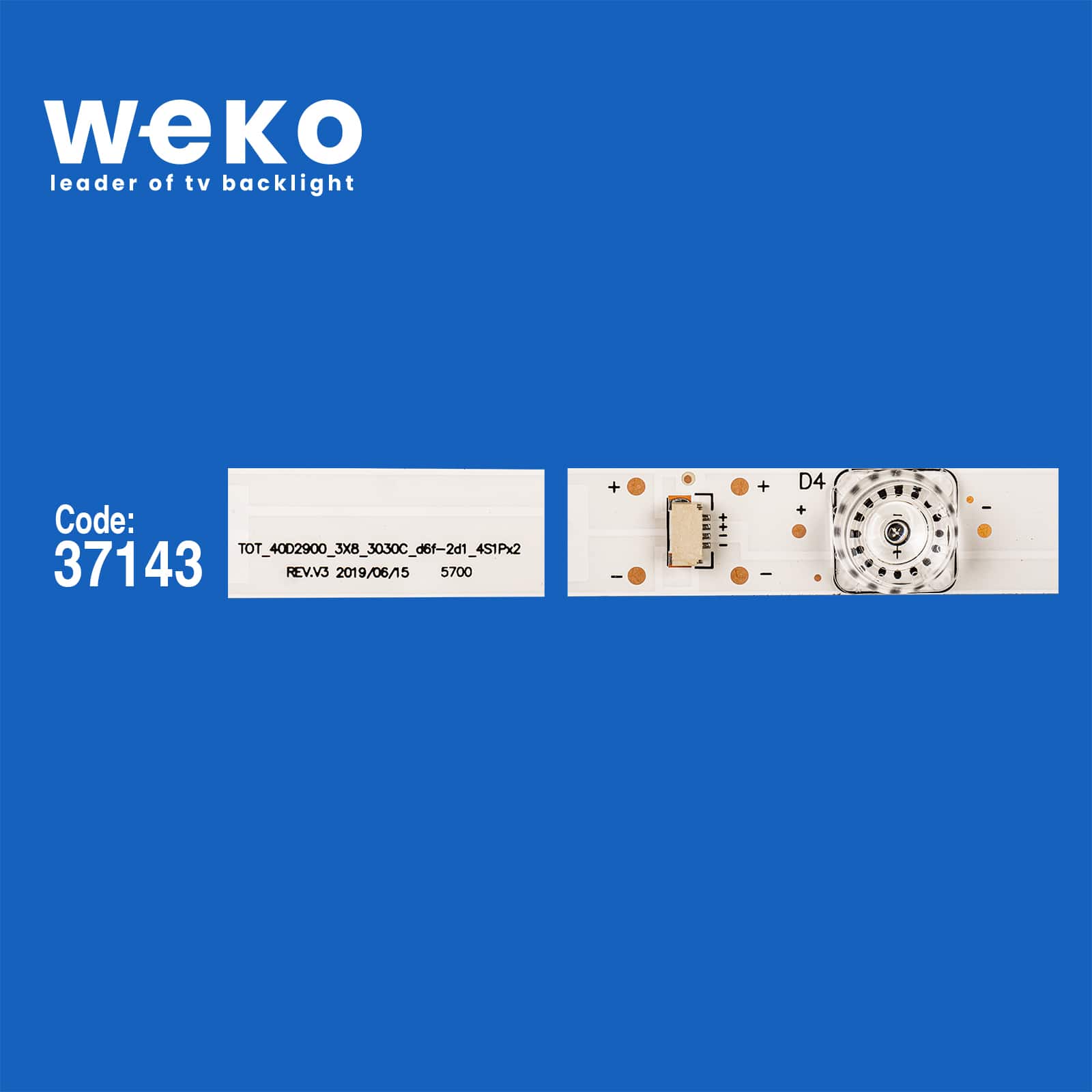WKSET-6417 37143X3 TOT_40D2900_3x8_3030C 4C-LB4008-HR01J 3 ADET LED BAR