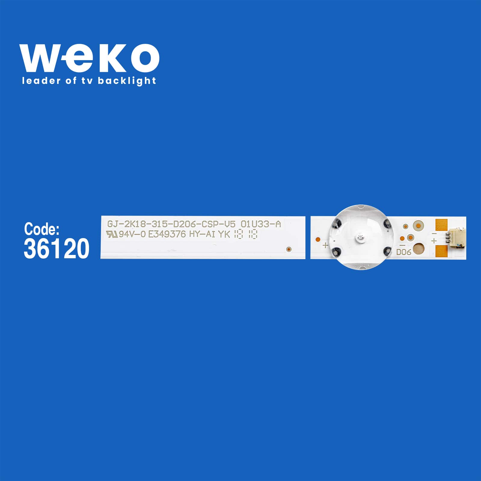 WKSET-6440 36120X2 GJ-2K18-315-D206-CSP-V5 2 ADET LED BAR