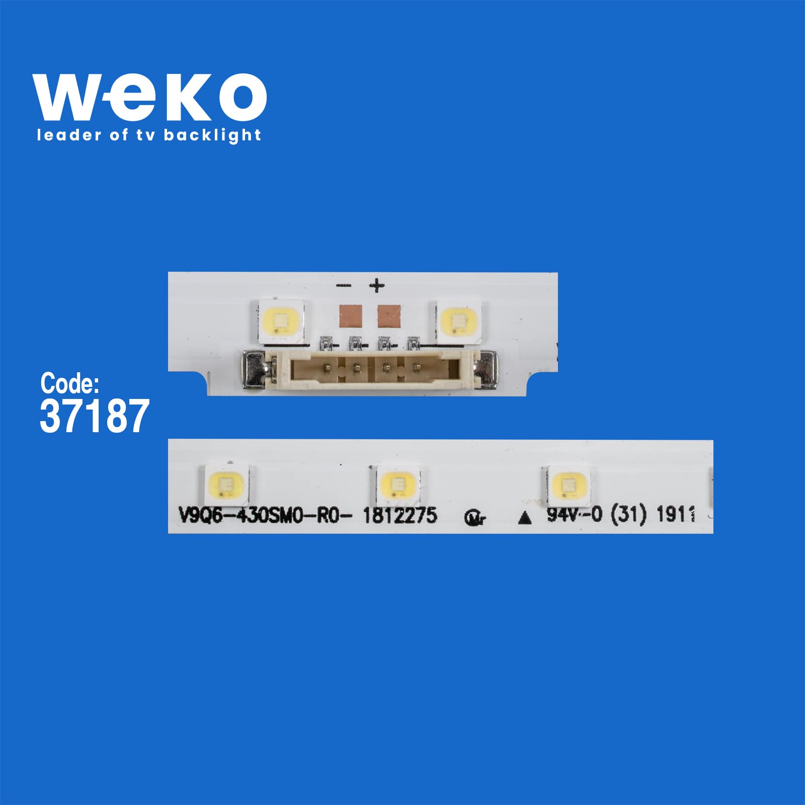 WKSET-6457 37187X2 19Y_Q60_STC430AB6_3030F_BLUE_38EA_REV0.2 2 ADET LED BAR (38LED)