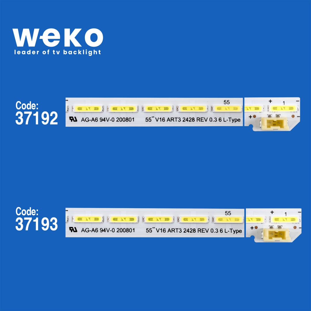 WKSET-6492 37192X1 37193X1 55 V16 ART3 2428/2429 2 ADET LED BAR (60LED)