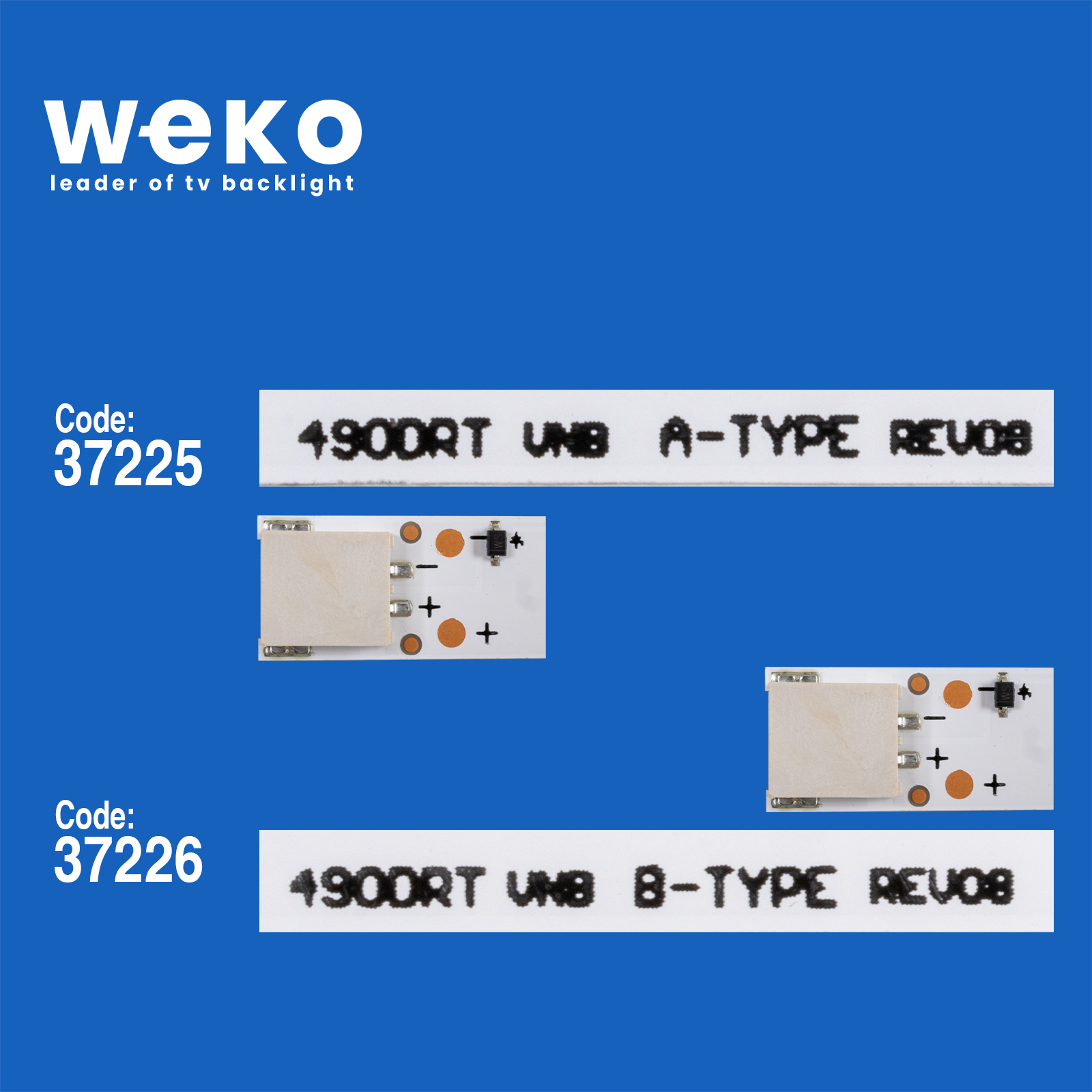 WKSET-6536 37225X4 37226X2 VESTEL 500DRT VNB A/B-TYPE REV08/09 6 ADET LED BAR (5LENS)
