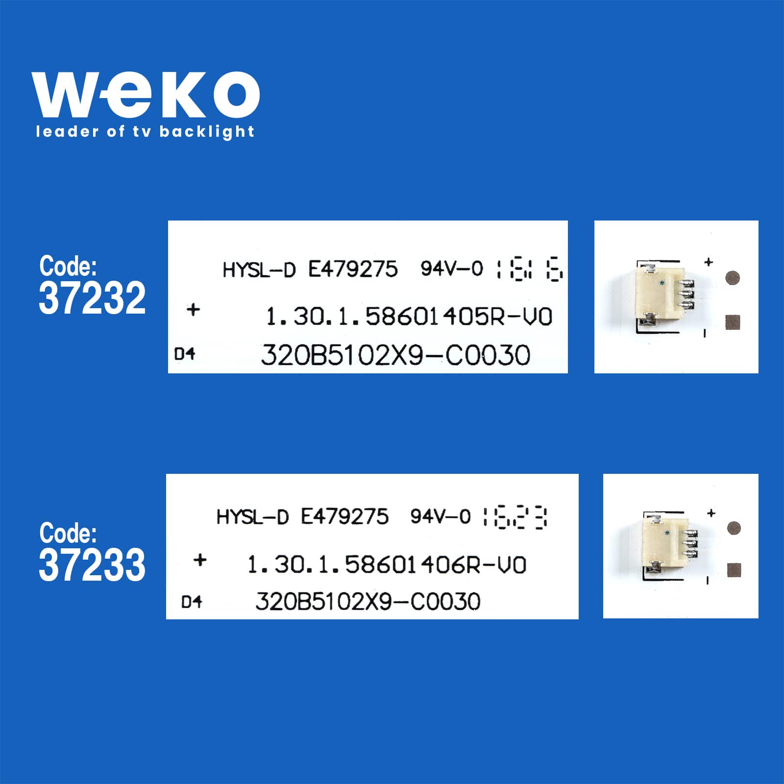 WKSET-6553 37232X1 37233X1 320B5102X9-C0030 2 ADET LED BAR