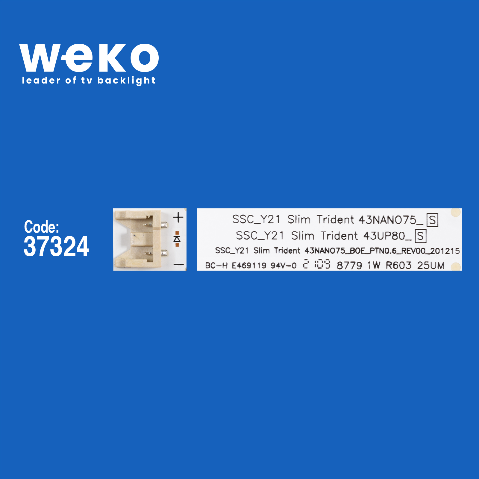 WKSET-6655 37324X3 SSC_Y21 SLIM TRIDENT 43NANO75_S 3 ADET LED BAR