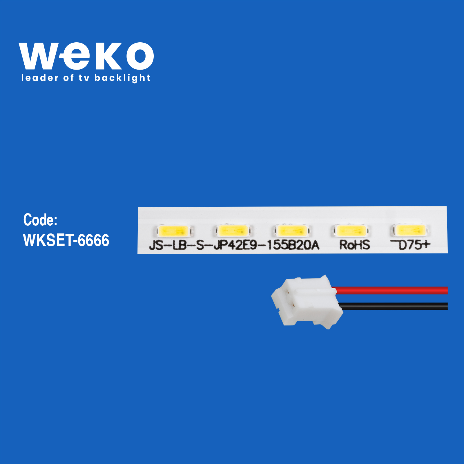 WKSET-6666 JS-LB-S-JP42E9-155B20A 75 LEDLİ 54 CM 3V 1 ADET LED BAR (54LED)