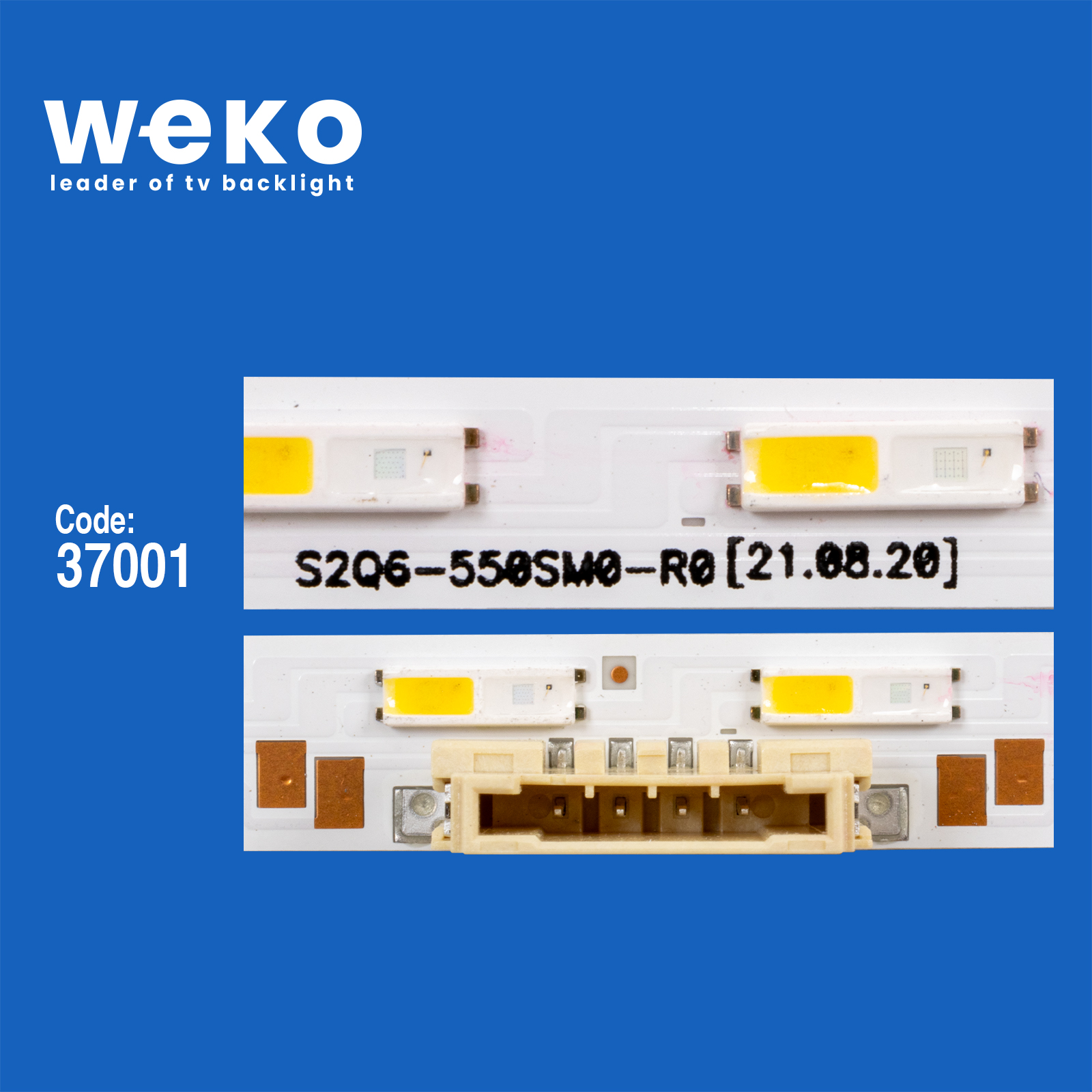 WKSET-6691 37001X2 S2Q6-550SM0-R0 2 ADET LED BAR TWO COLOR (İKİ RENK) (48LED)